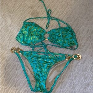 SOLD☄️ leopard print victoria secret 2 piece suit.